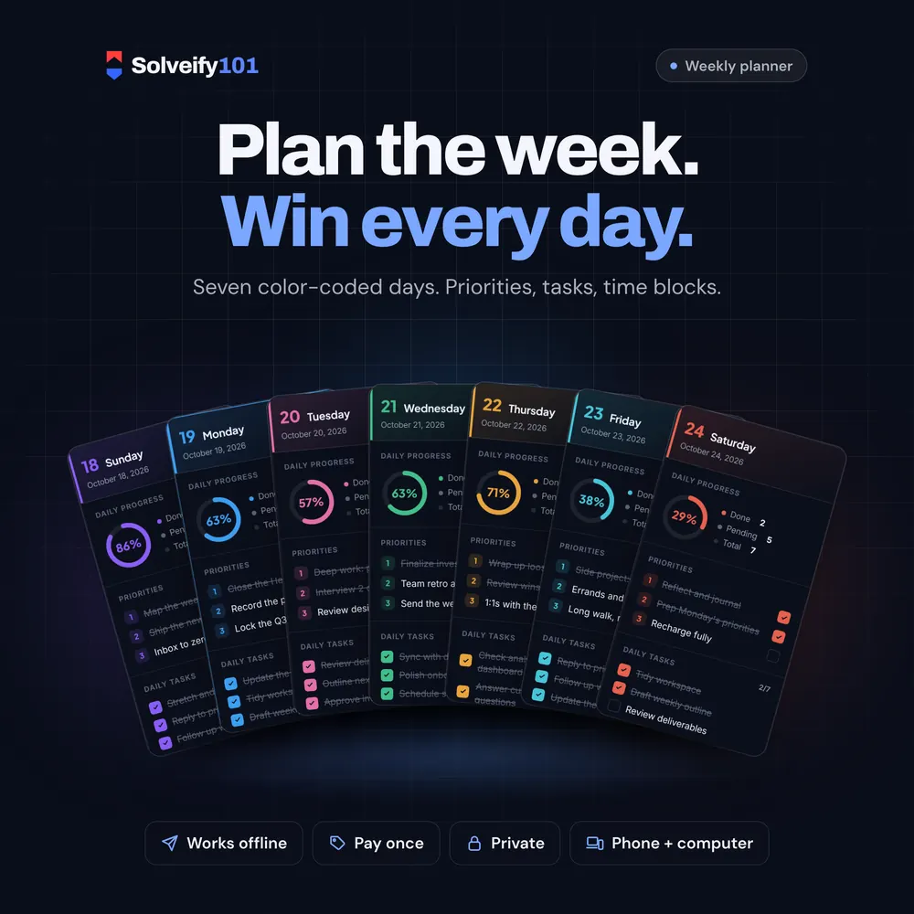 Workday 101: Plan the week. Win every day.